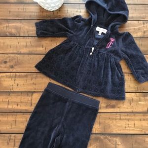baby girl velvet tracksuit
